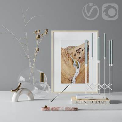 现代花瓶烛台装饰品组合